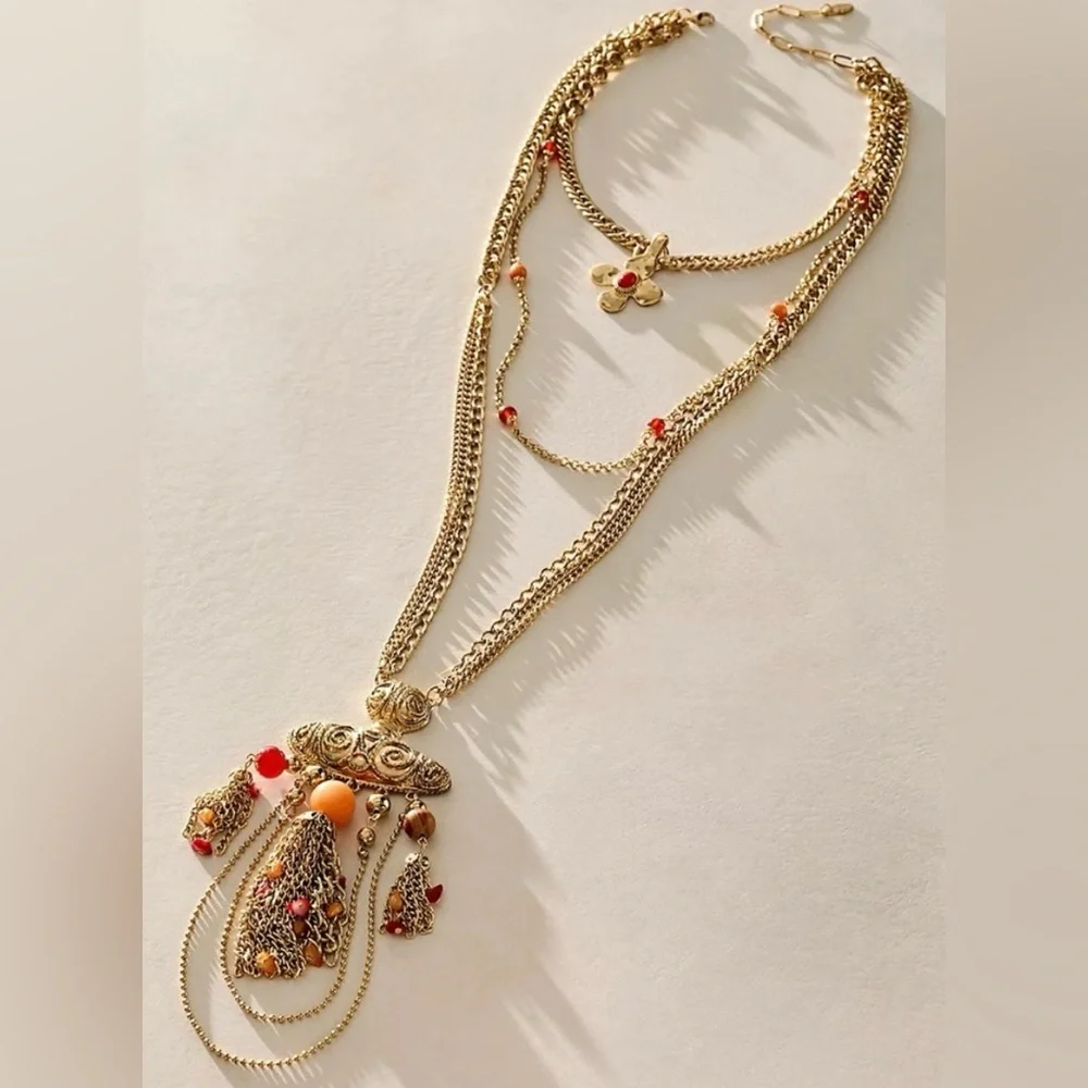 NWT Free People Catriona Layer Necklace - Picture 2 of 4